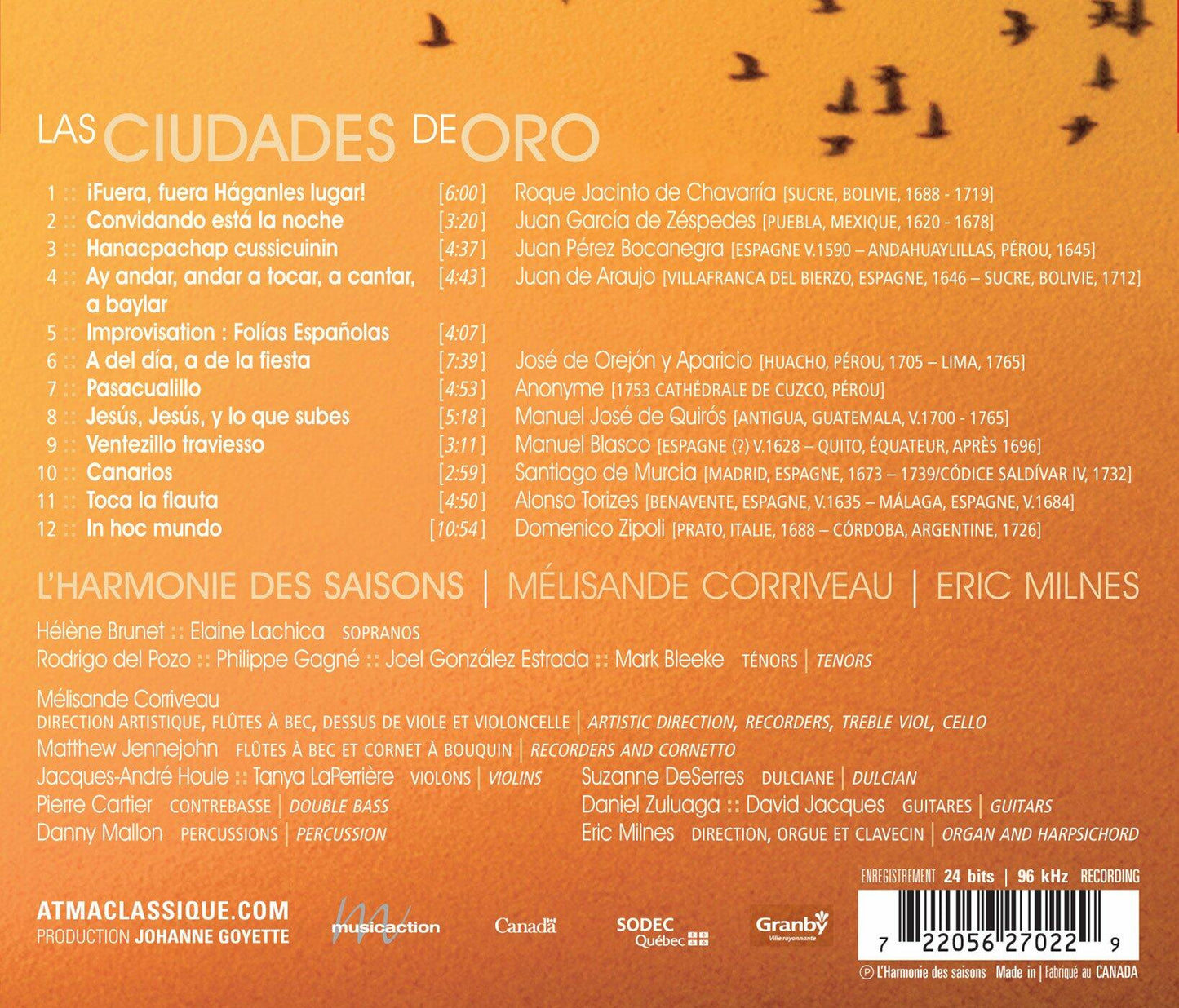 Las Ciudades de Oro [Audio CD] De Chavarria / L'Harmonie Des Saisons - Very Good