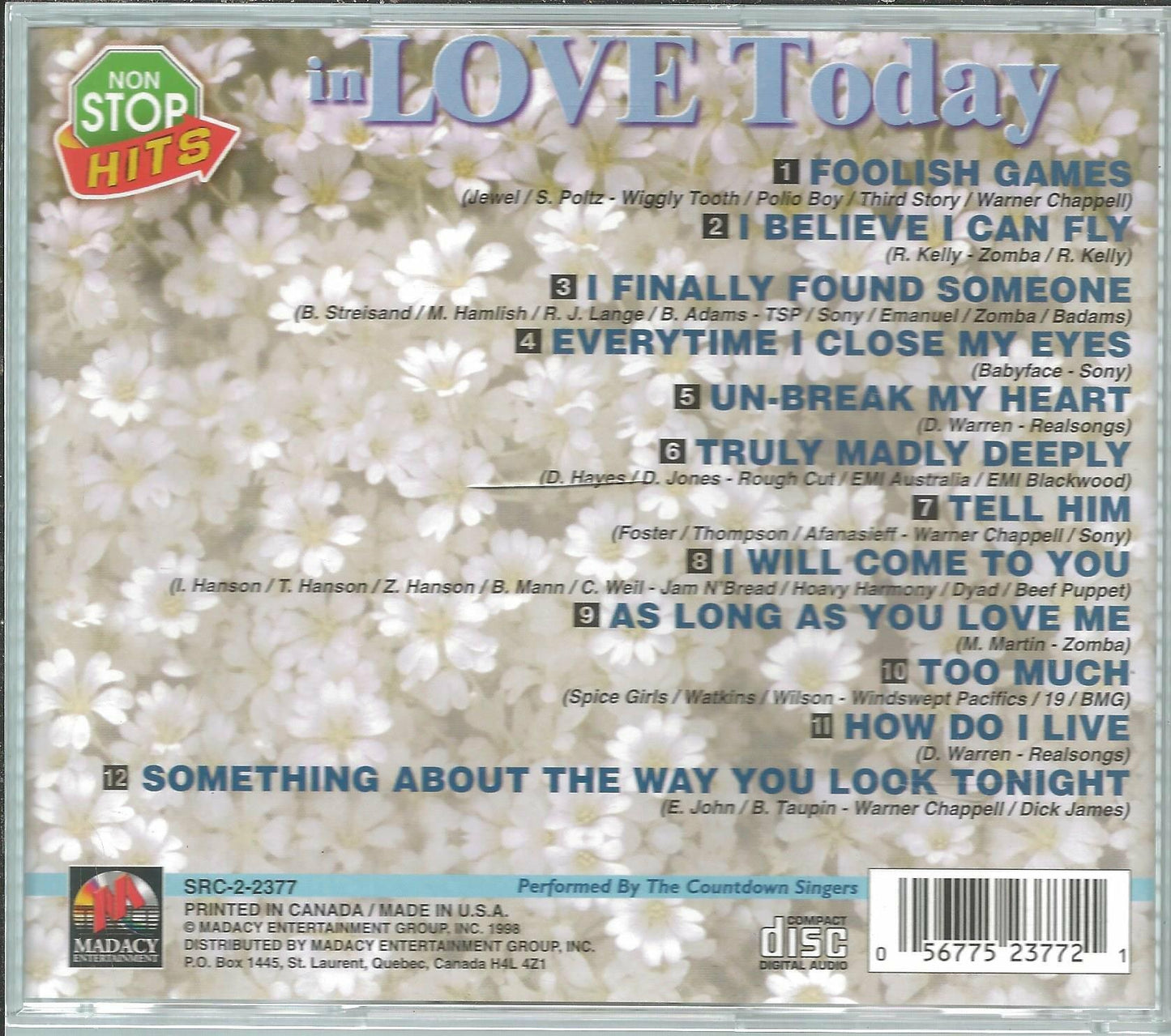 Non Stop Hits: In Love Today [Audio CD] Various Artists