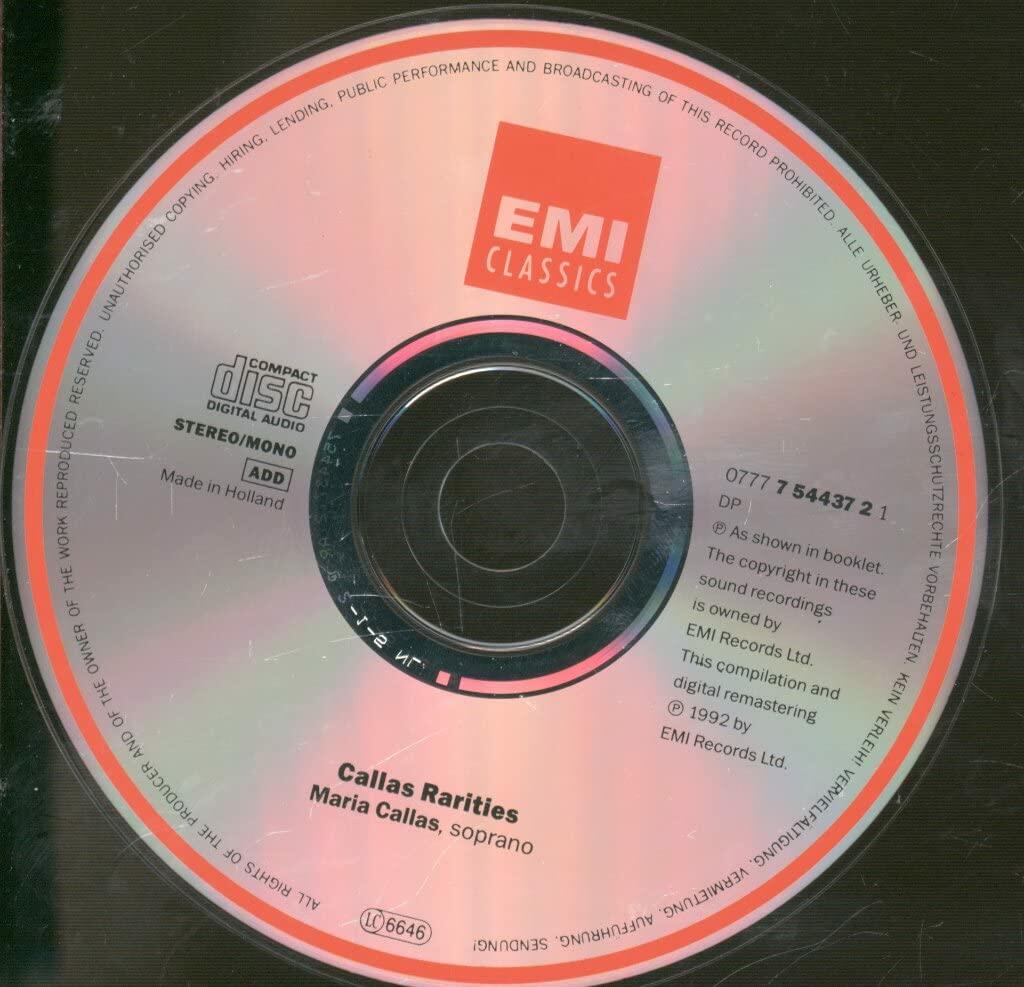 Rarities [Audio CD] Callas, Maria