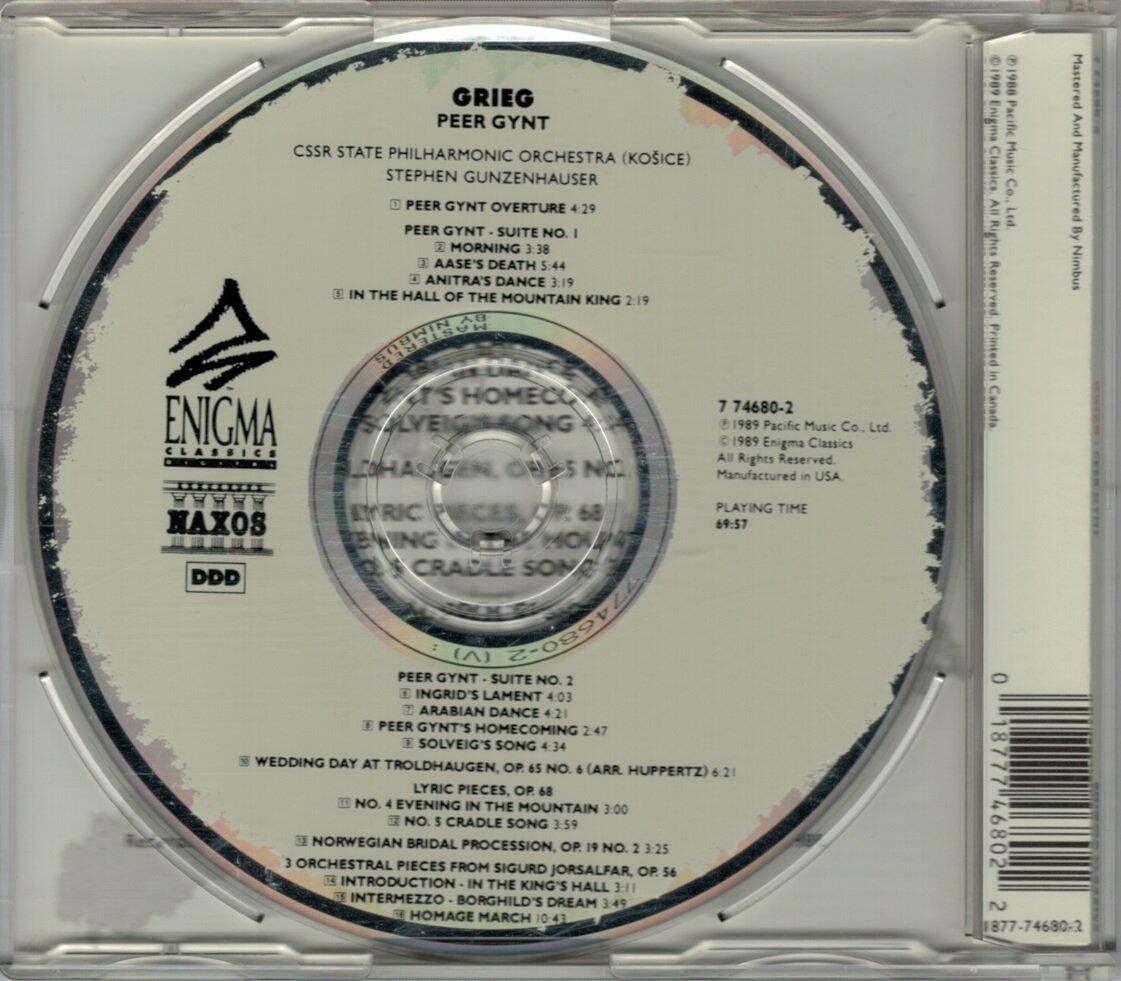 Grieg:Peer Gynt Suite [Audio CD]