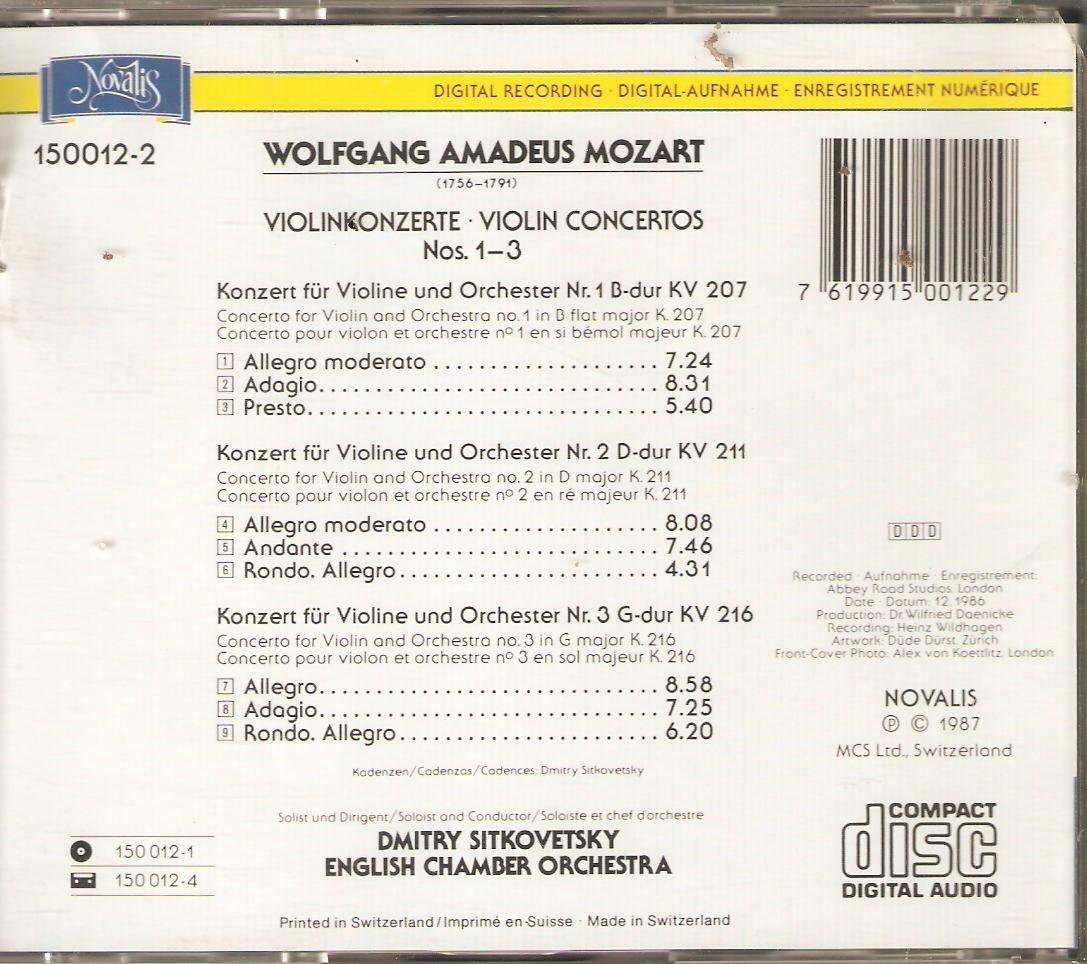 Violinkonzerte 1-3 [Audio CD]