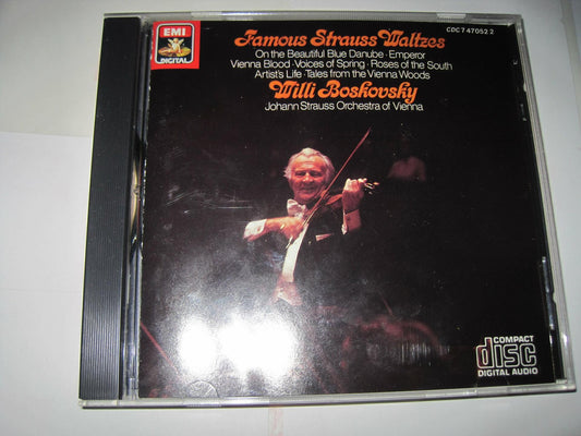 Famous Waltzes [Audio CD] Strauss, J.; Boskovsky and Vienna Strauss Orchestra - Very Good