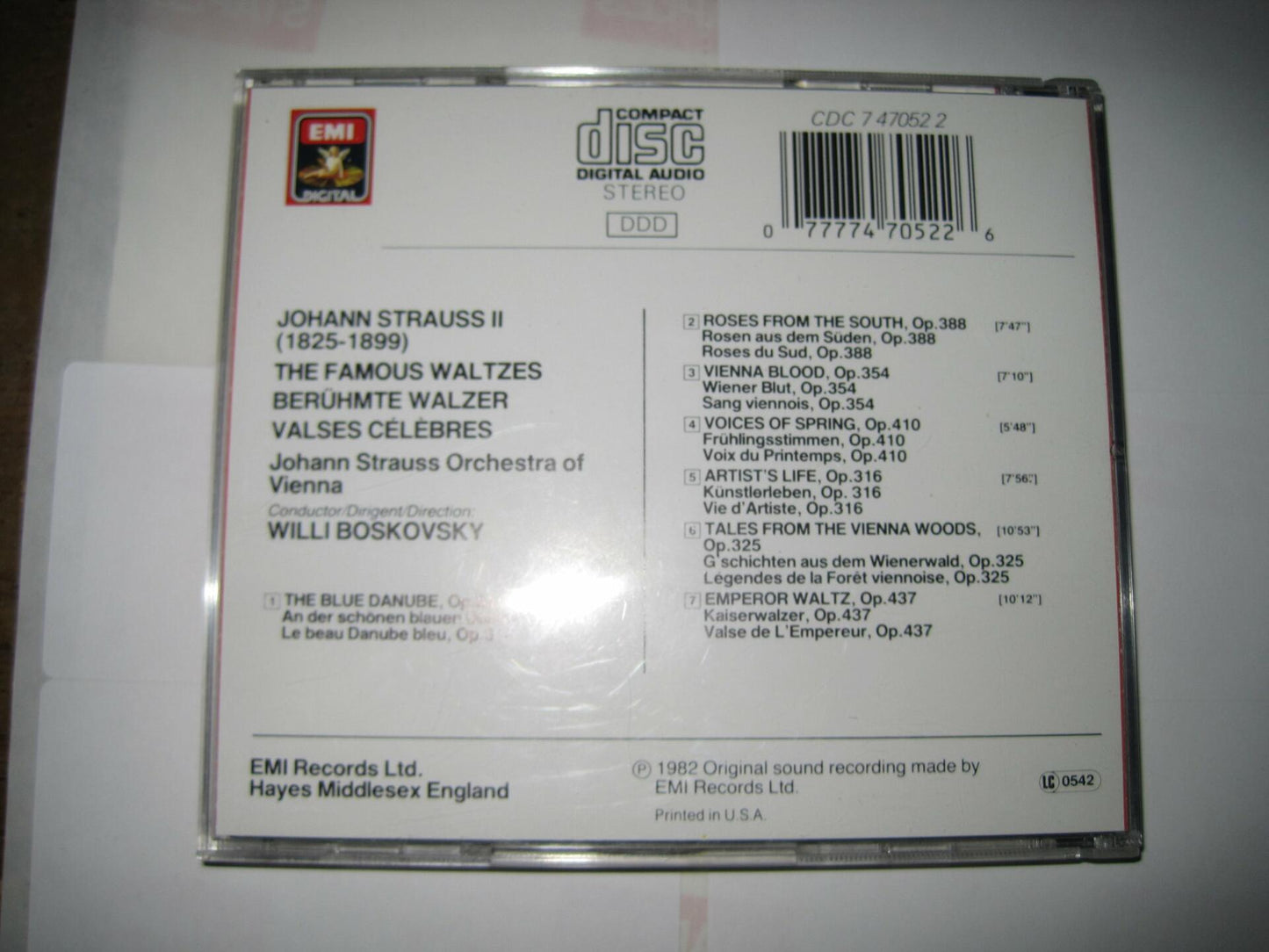 Famous Waltzes [Audio CD] Strauss, J.; Boskovsky and Vienna Strauss Orchestra - Very Good