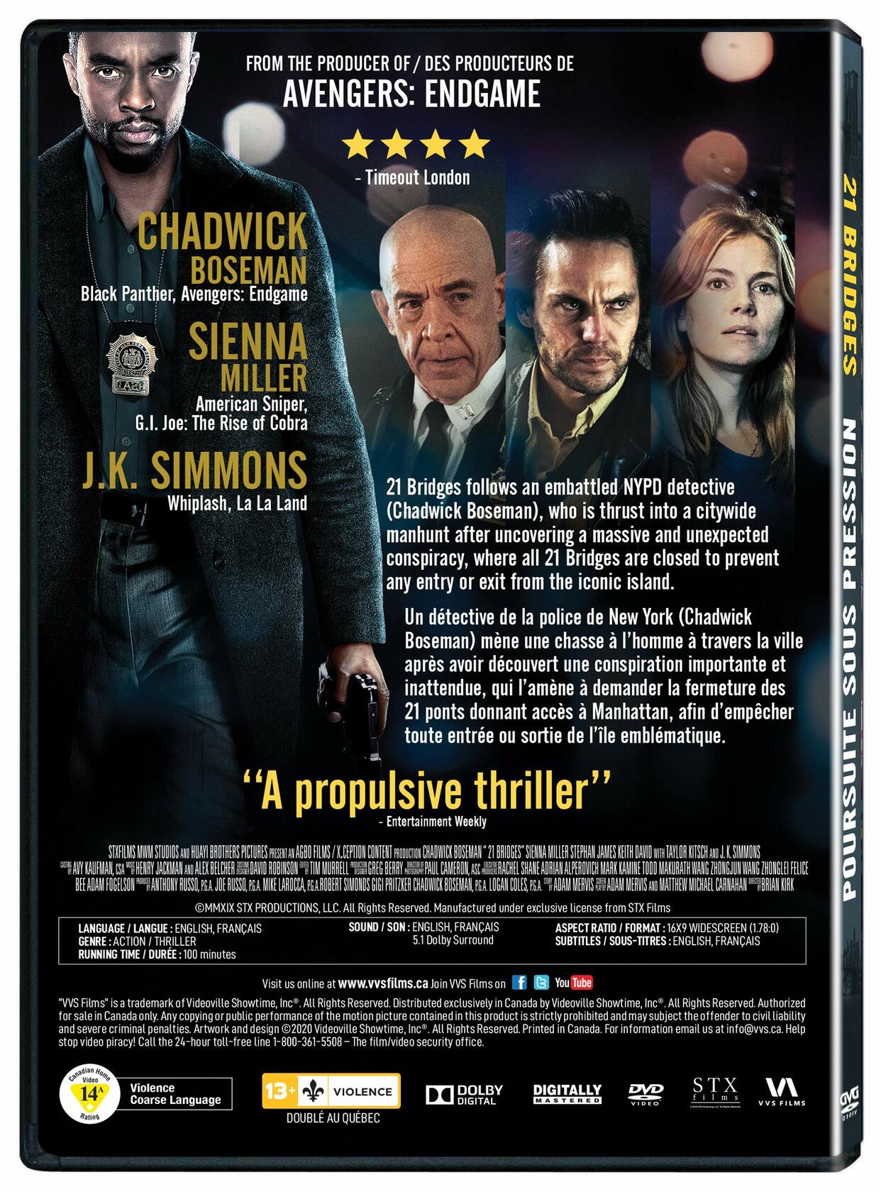 21 BRIDGES (Poursuite sous pression) [DVD]