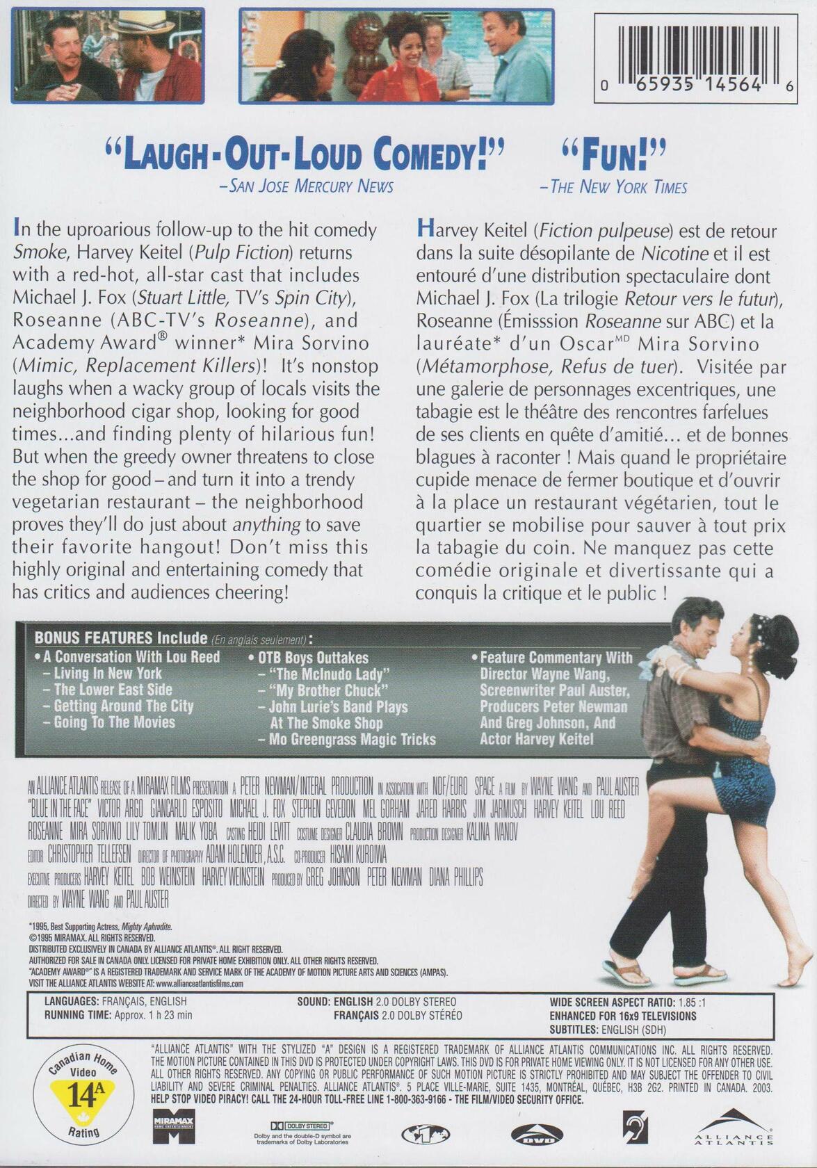 Blue in the Face (La tabagie en folie) [DVD] - Very Good
