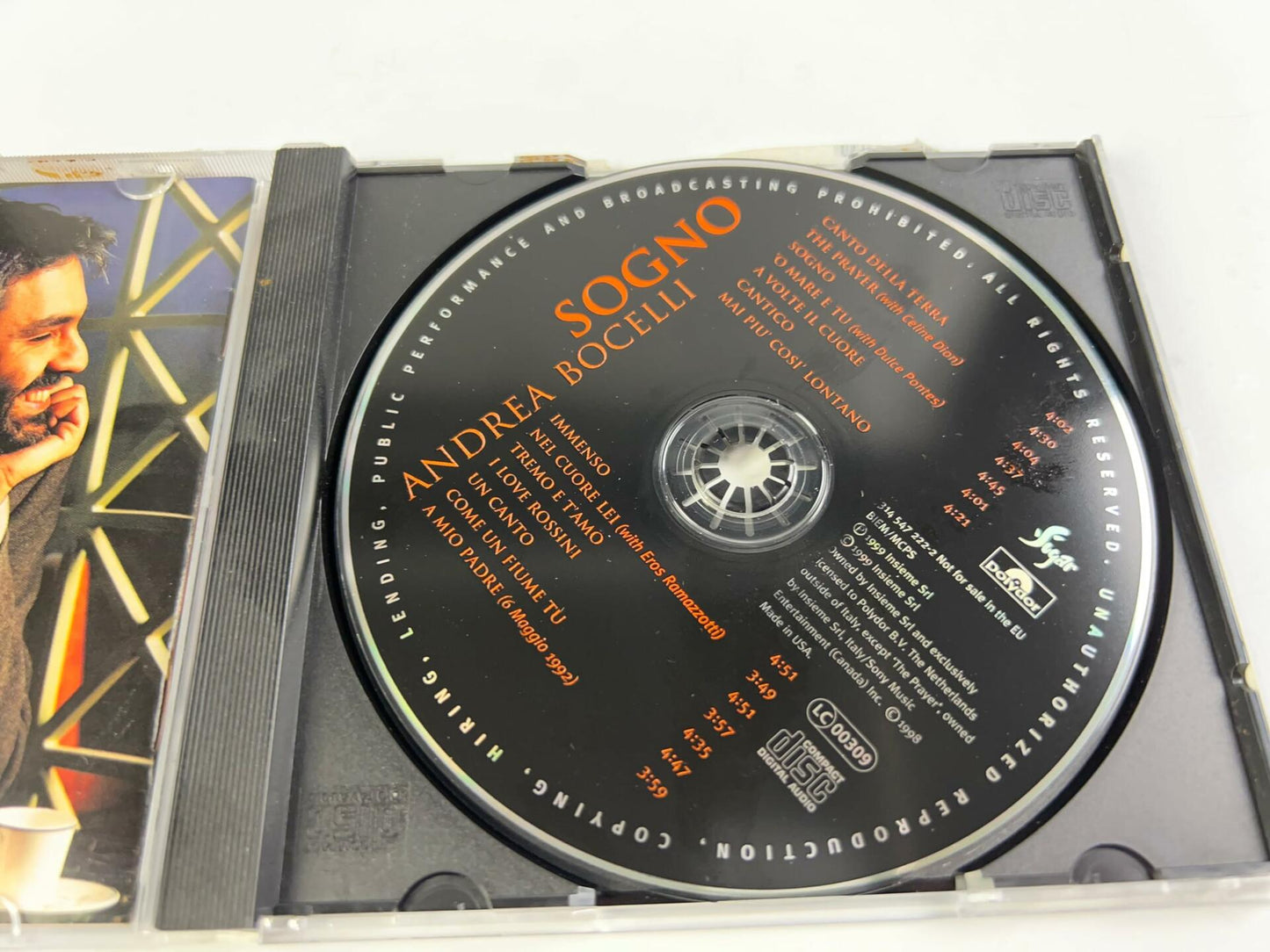 Sogno [Audio CD] Andrea Bocelli and VARIOUS ARTISTS - Very Good
