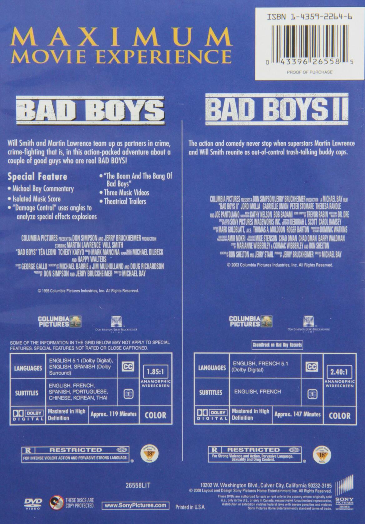 Bad Boys (1995) / Bad Boys II - Set [DVD]
