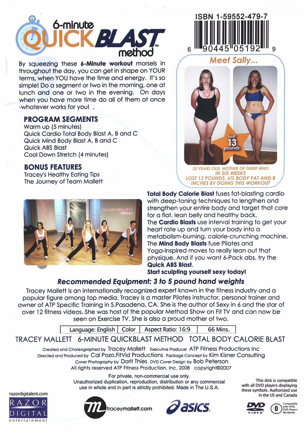 6 Min.Total Body Calorie Blast [DVD] - Very Good
