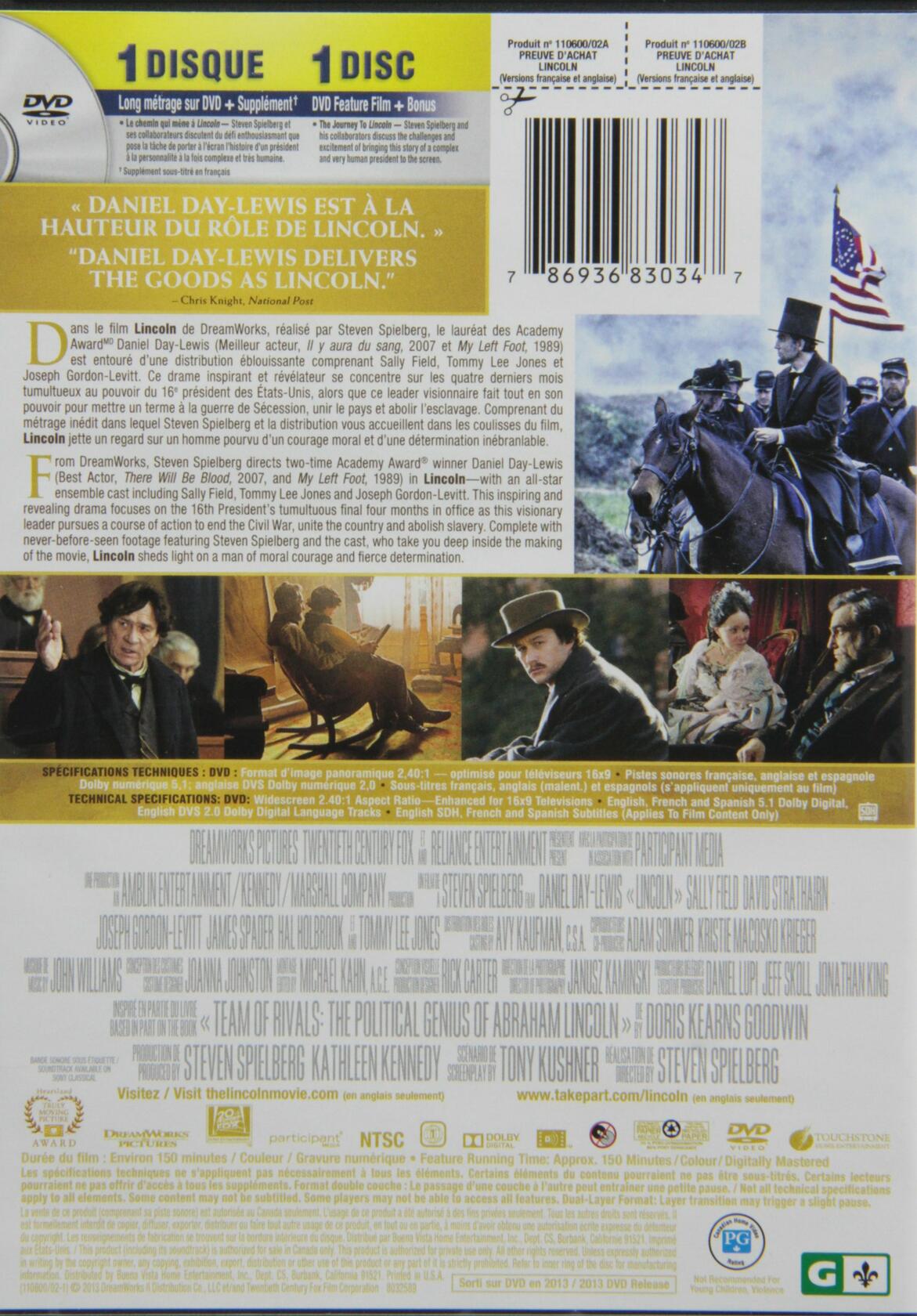 Lincoln (Bilingual) [DVD] - Good