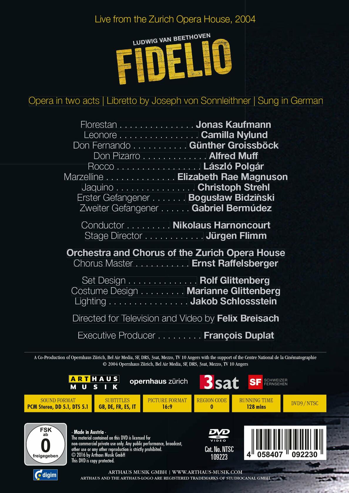 Orchester der Oper Zurich - Fidelio [DVD] - Very Good