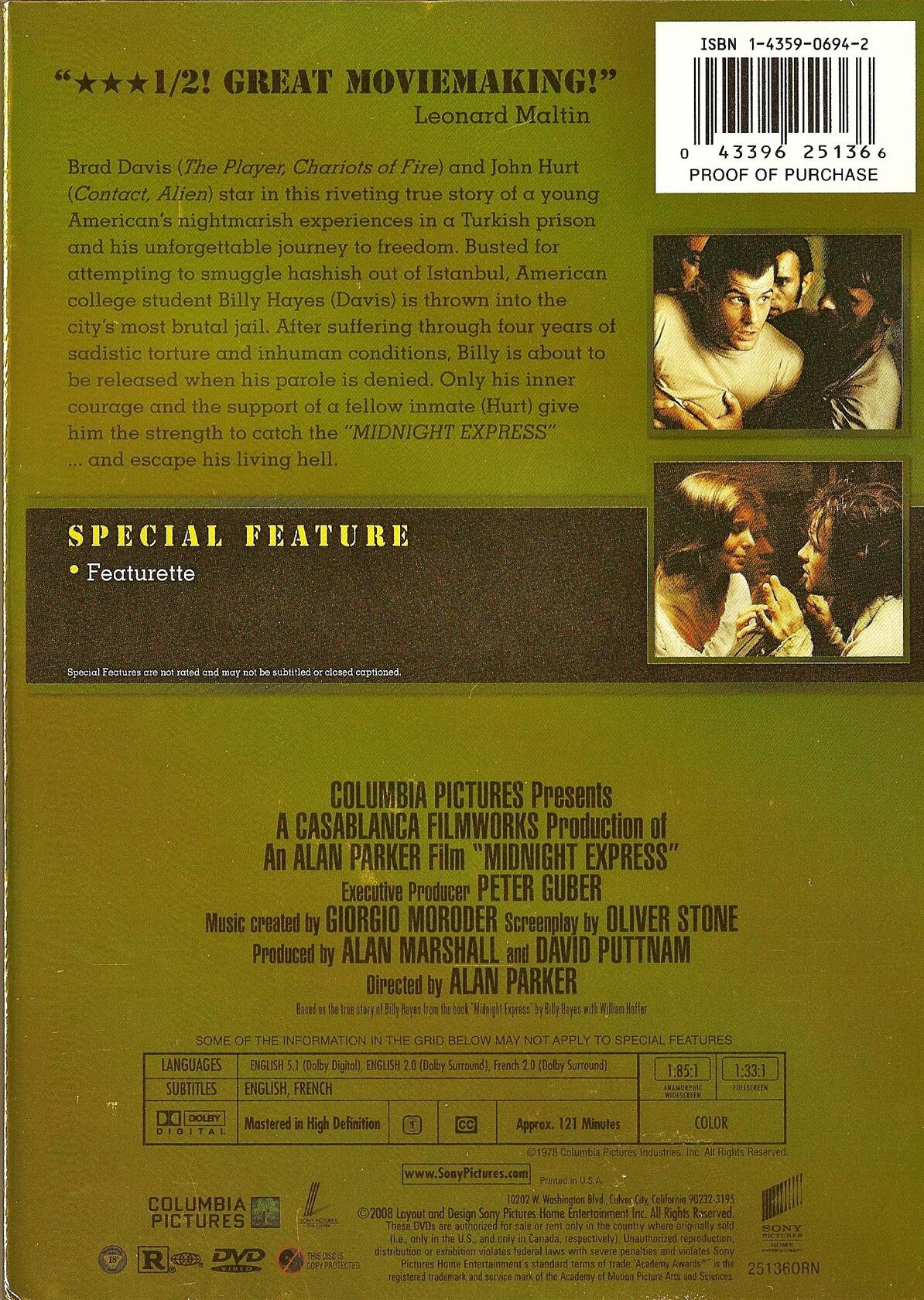 Midnight Express [DVD] - Very Good