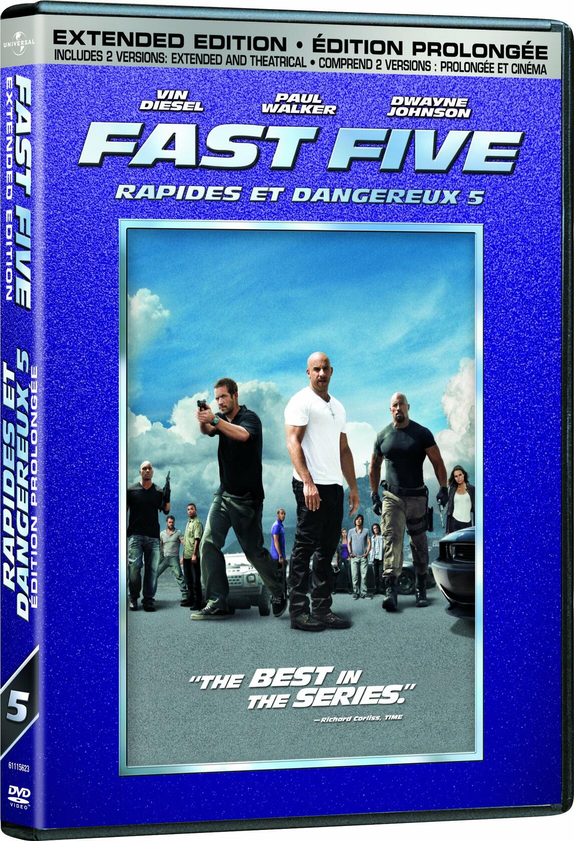 Fast Five/ Rapides et dangereux 5 (Bilingual)(Extended Edition) [DVD] - Very Good