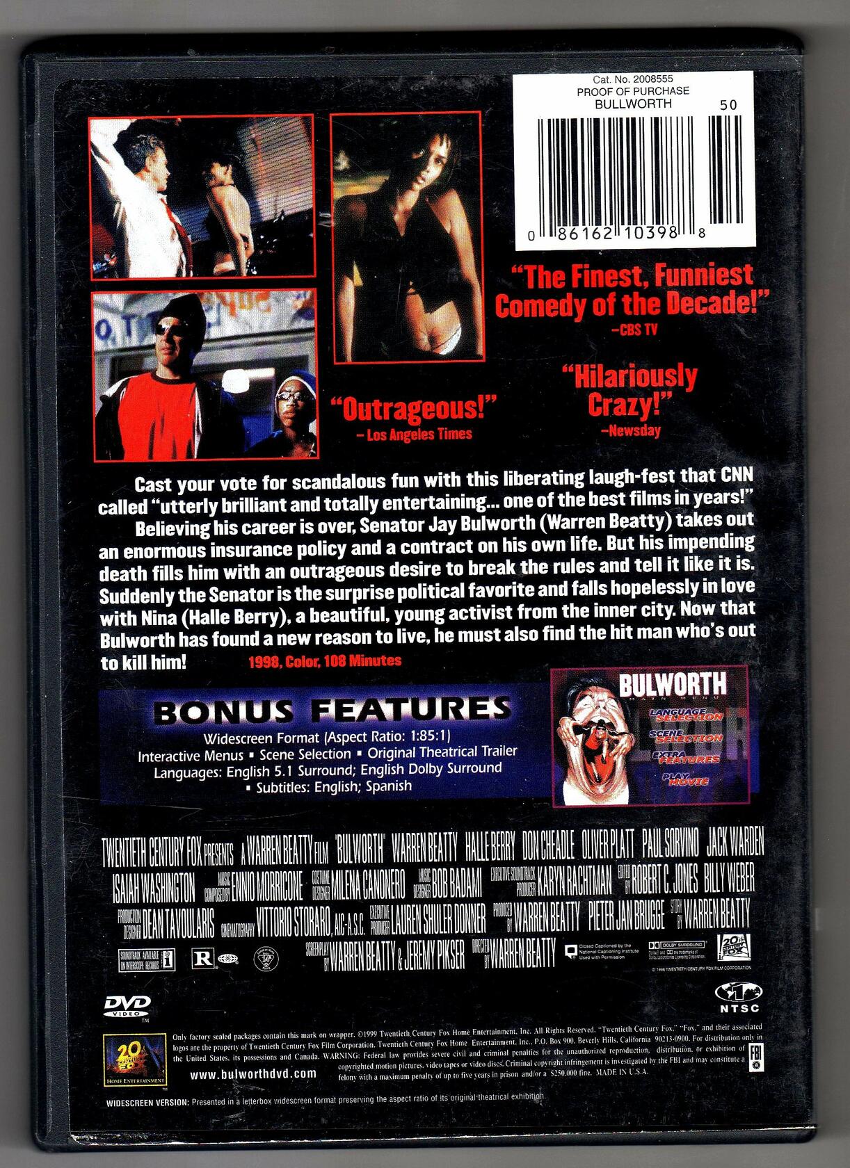Bulworth [DVD] - Very Good