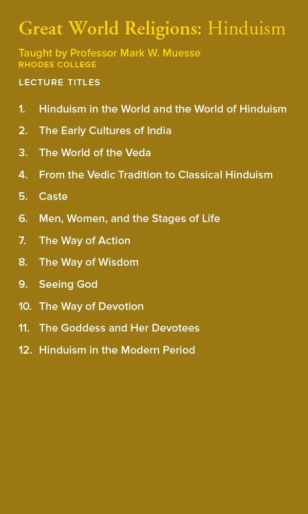 The Teaching Company - Great World Religions: Hinduism (One Course Guidebook and 6 Audio CDs) [Audio CD] - Very Good