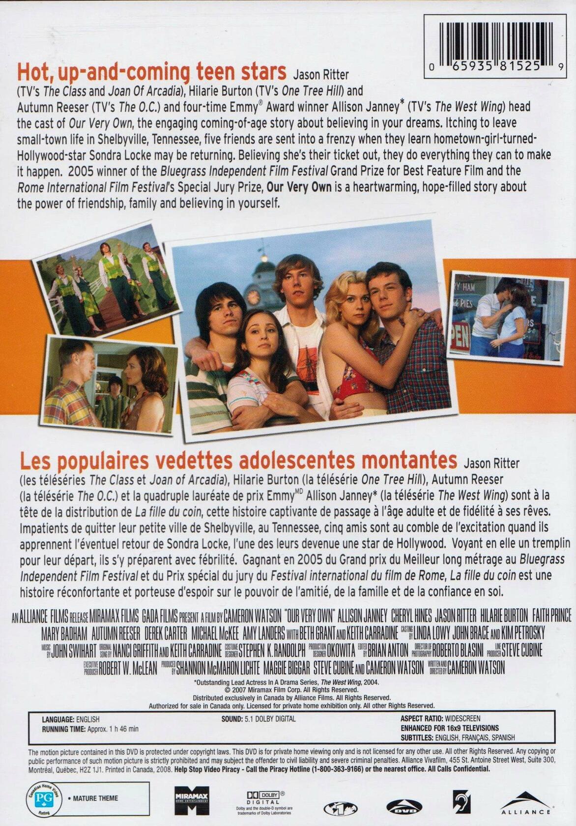 Our Very Own (La fille du coin) [DVD] - Very Good