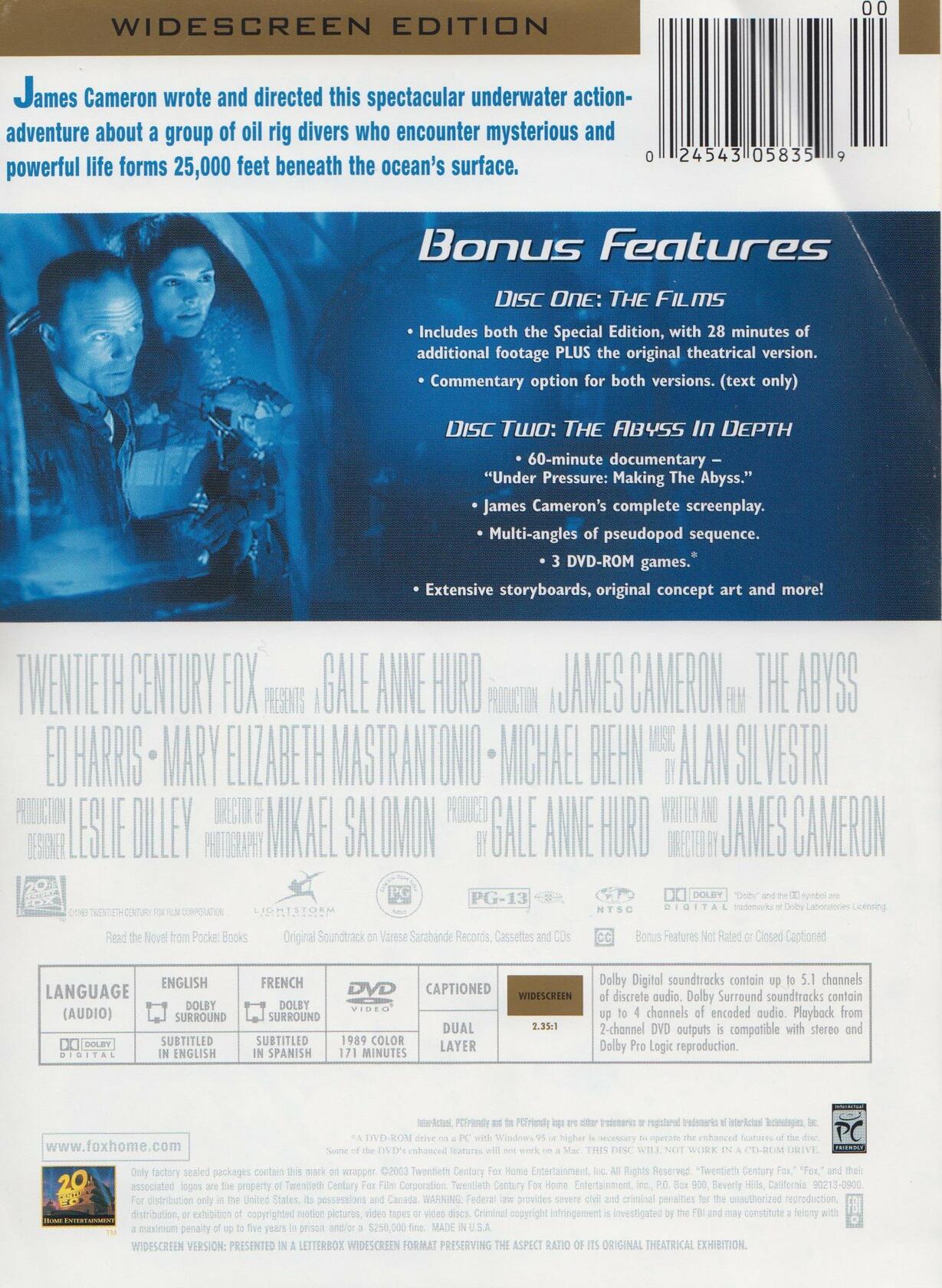 Abyss, the (Bilingual) [DVD] - Good