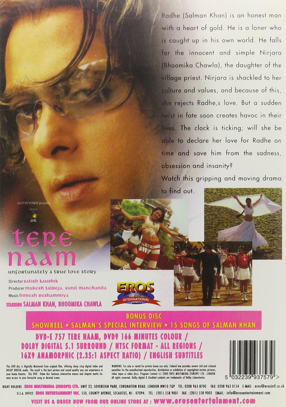 Tere Naam (Bollywood DVD With English Subtitles) [DVD]