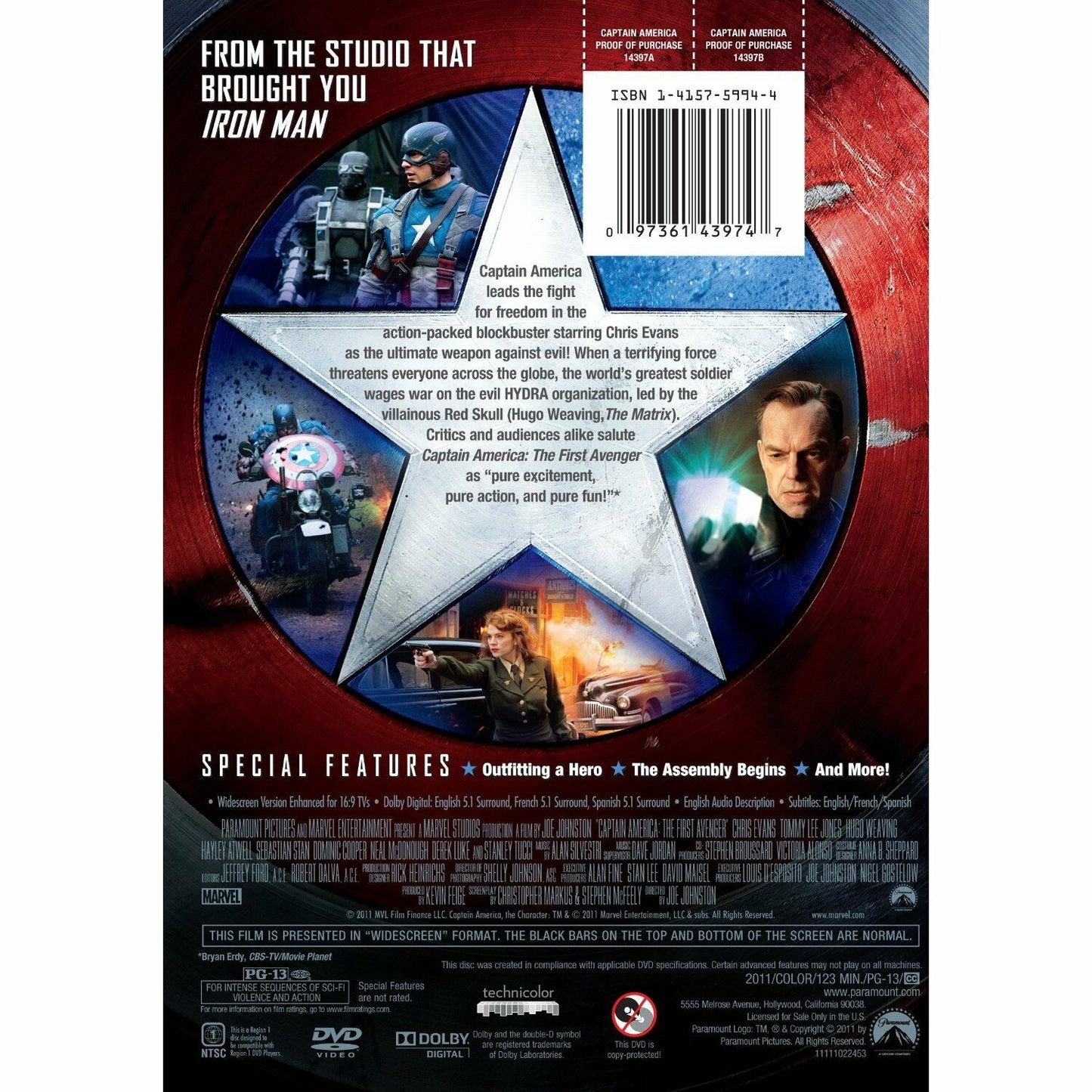 Captain America:First Avenger Rr [DVD] - Good
