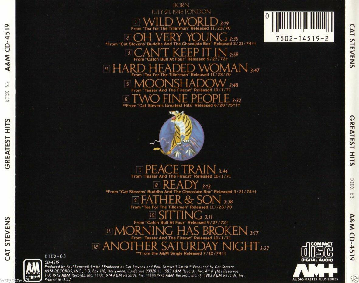 STEVENS;CAT - V1 GREATEST HITS [Audio CD] STEVENS;CAT