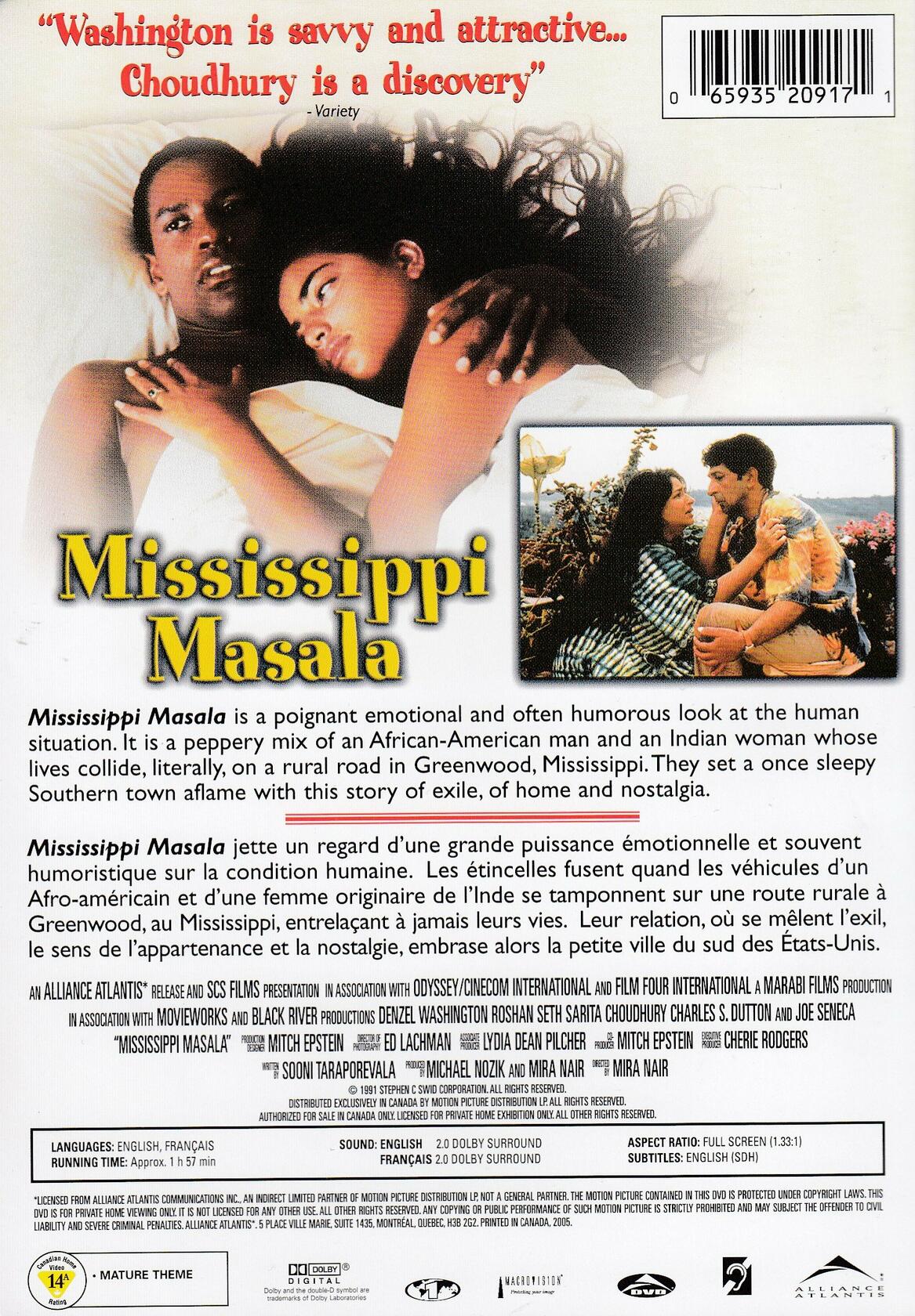 Mississippi Masala [DVD] - Very Good