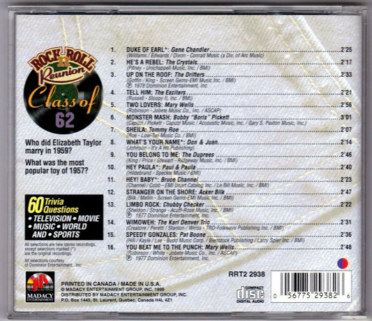 Rock & Roll Reunion: Class of 62 [Audio CD] Various Artists - Very Good