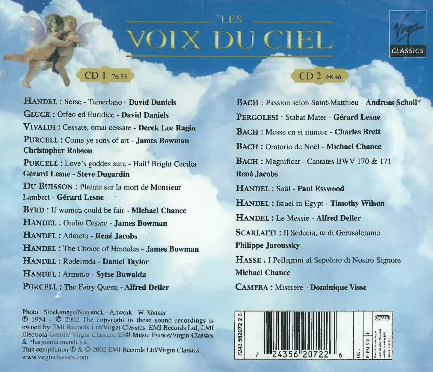 Gluck Handel Vivaldi Purcell Du Buisson Byrd Bach Pergolesi Scarlatti Hasse Campra: ' [Audio CD] VARIOUS ARTISTS - Very Good