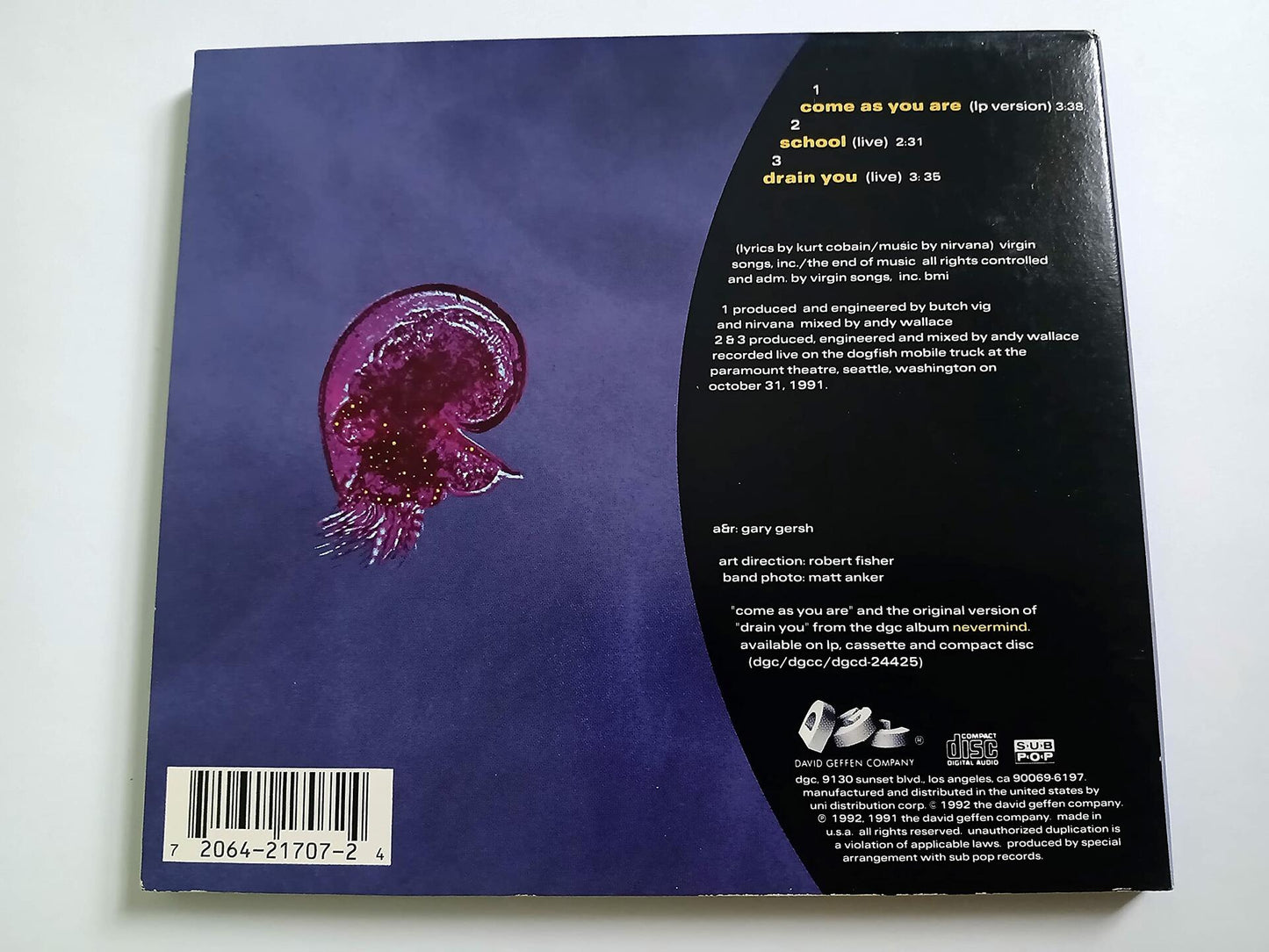 Come As You Are / School / Drain You [Audio CD] Nirvana - Very Good