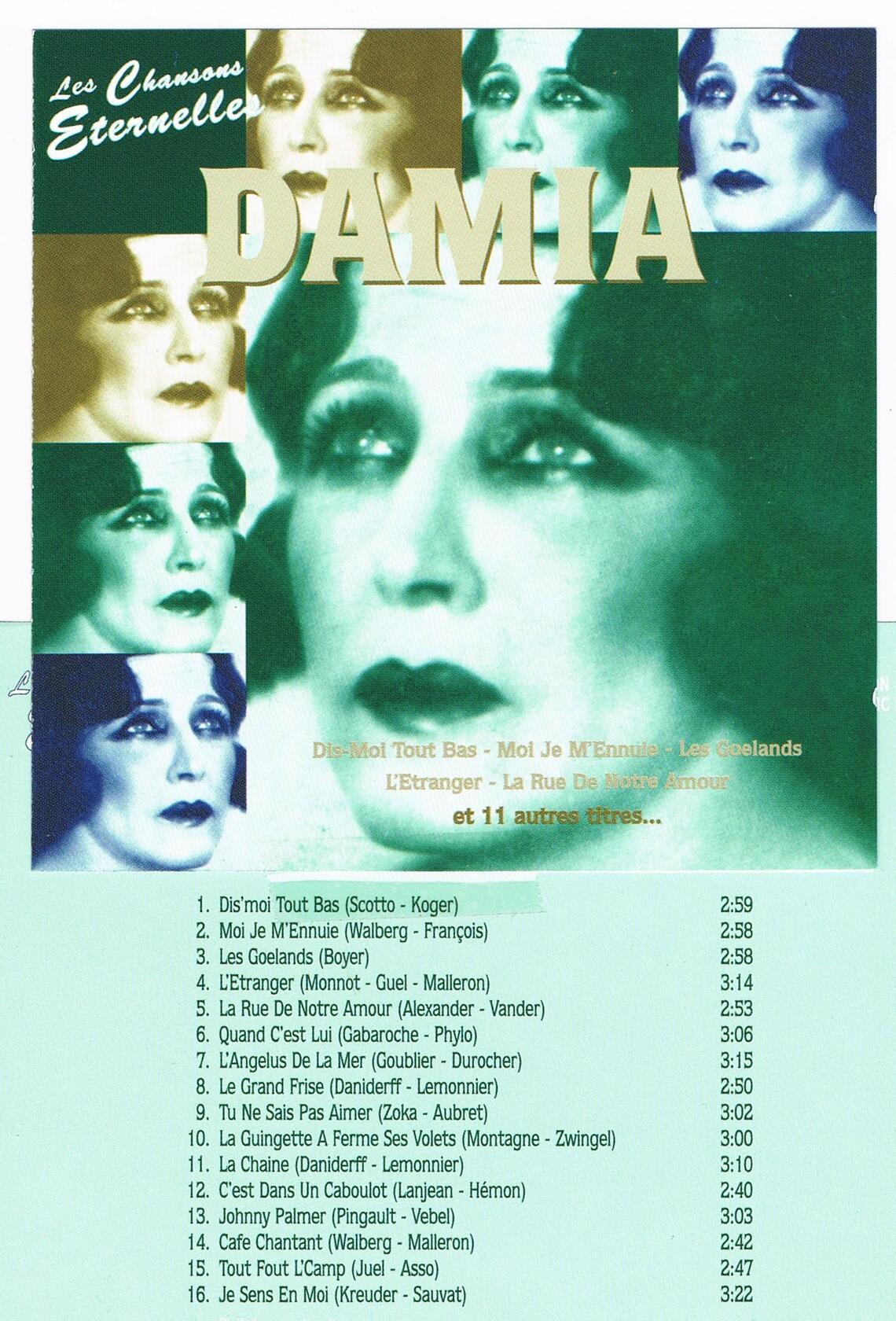 Les Chansons Eternelles de Damia [Audio CD] Damia - Very Good