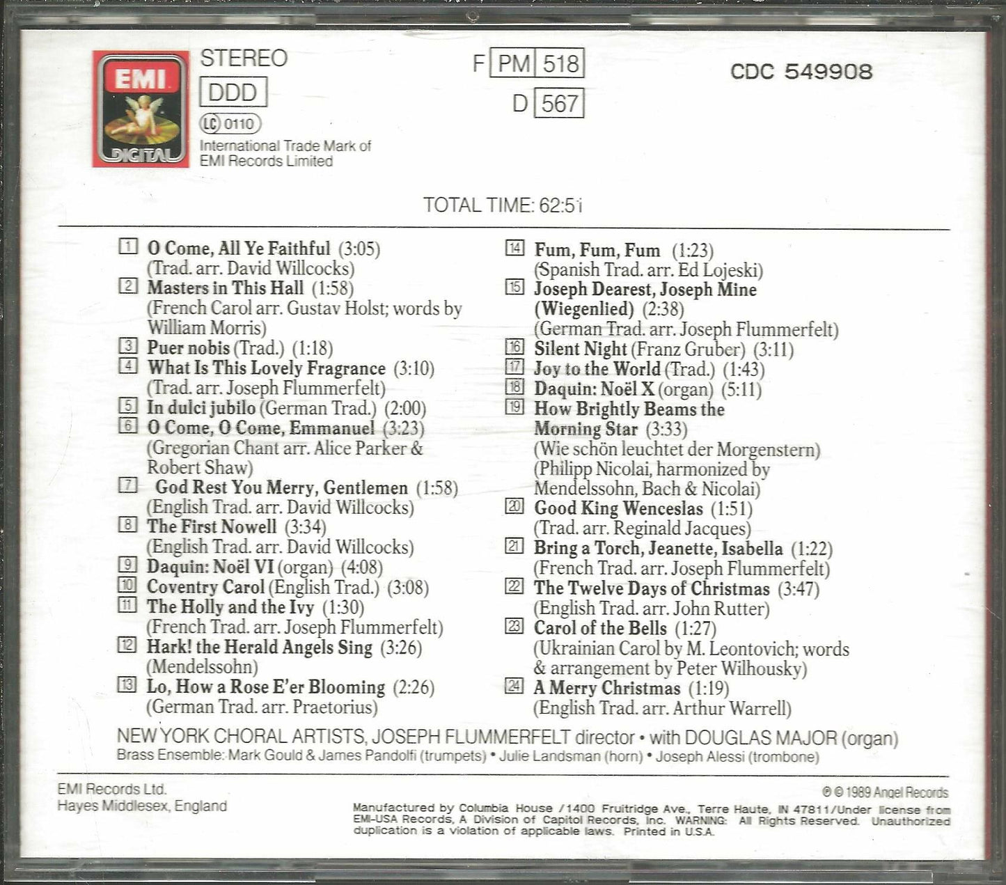 O Come All Ye Faithful [Audio CD] Flummerfelt, Joseph - Good