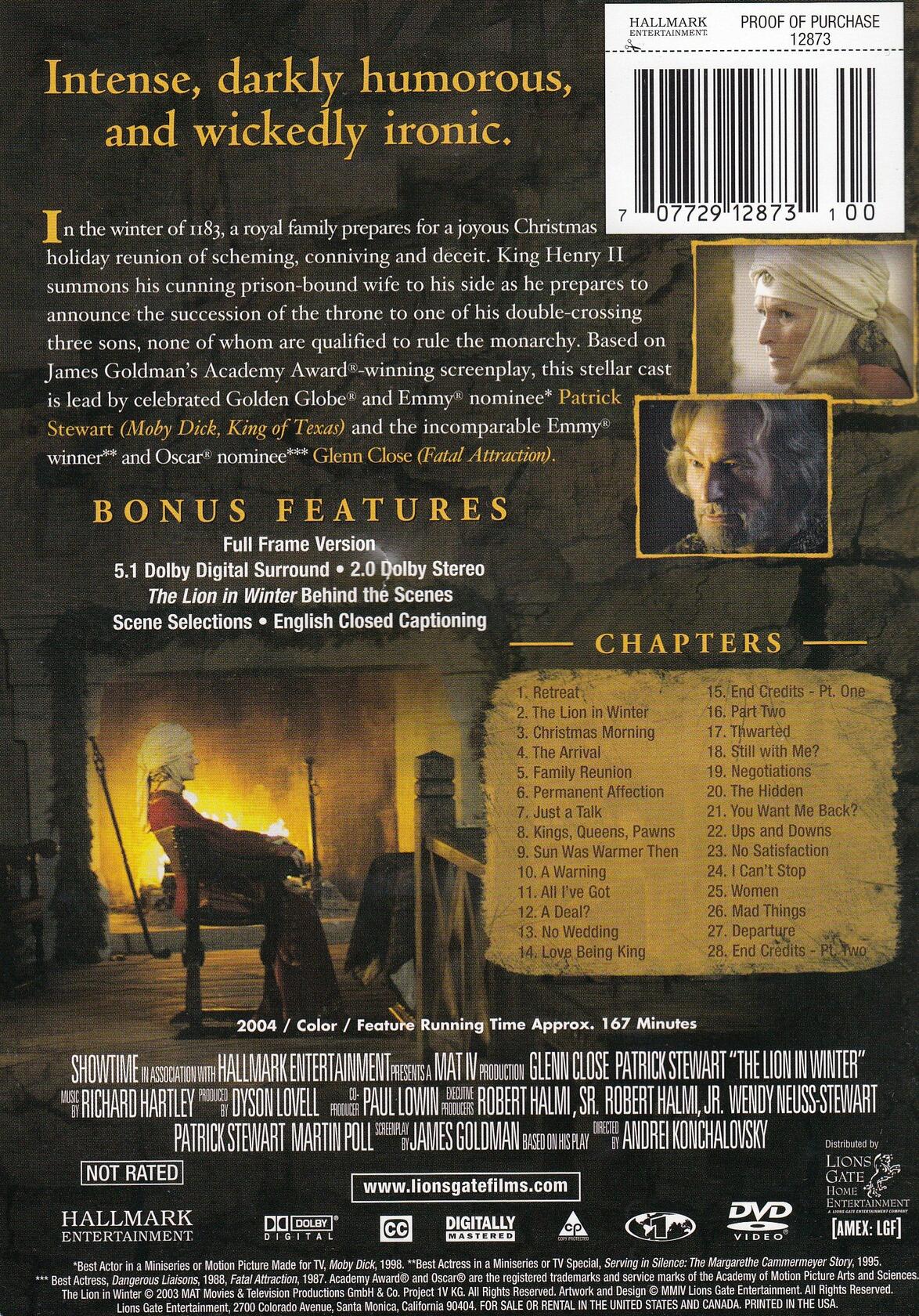 Lion in Winter [DVD] - Very Good
