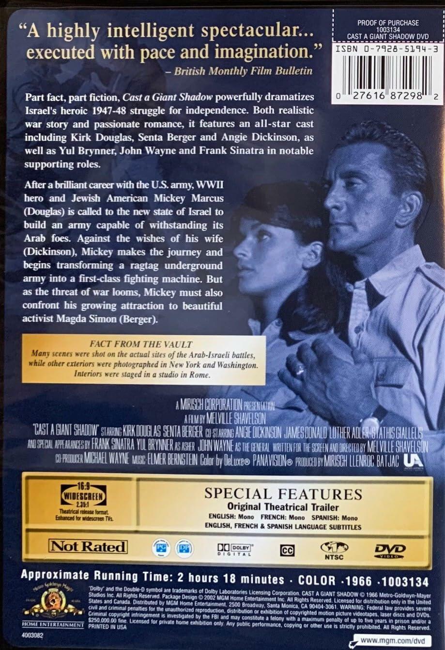Cast a Giant Shadow (Widescreen) [Import] [DVD] - Very Good
