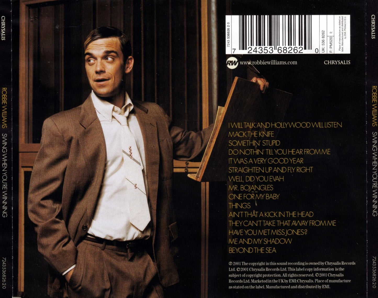 Swing When You're Winning [Audio CD] Robbie Williams; Emlyn Singleton; Eric Marienthal; Eddie Roberts; Peter Murray; Philip Todd; Julian Leaper; Julian Tear; Rachel Allen; Ralph Salmins; Rebecca Hirsch; Andy Findon; Everton Nelson; Anthony .. - Very Good