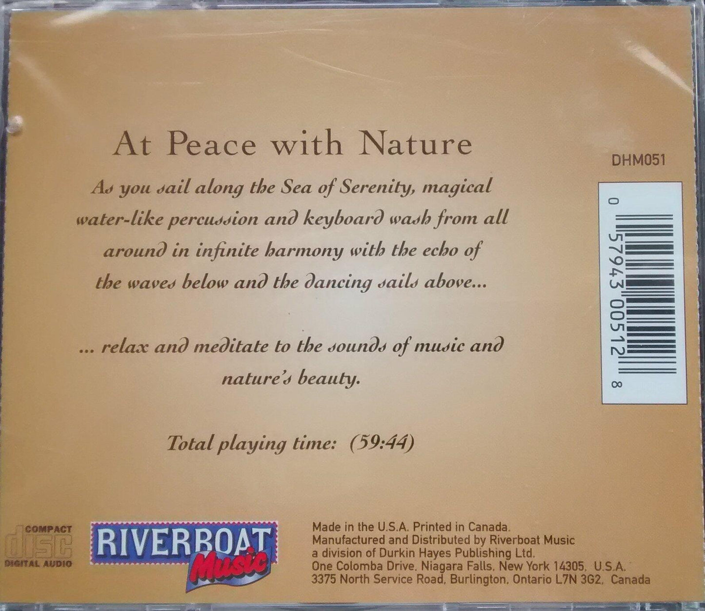 At Peace With Nature: Sea Of Serenity [Audio CD] - Very Good