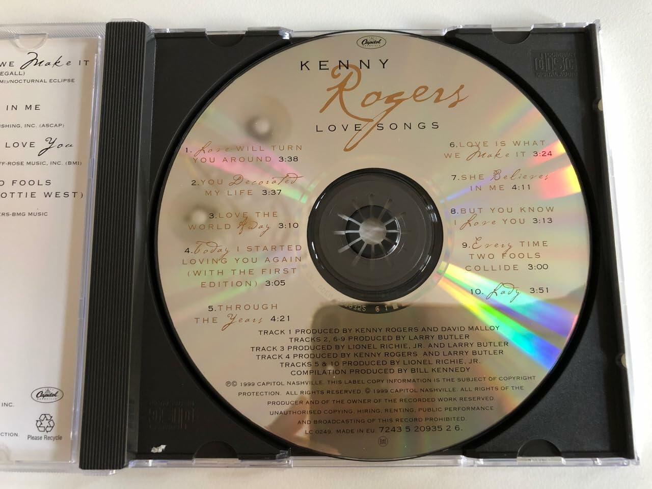 Love Songs [Audio CD] Rogers, Kenny - Very Good