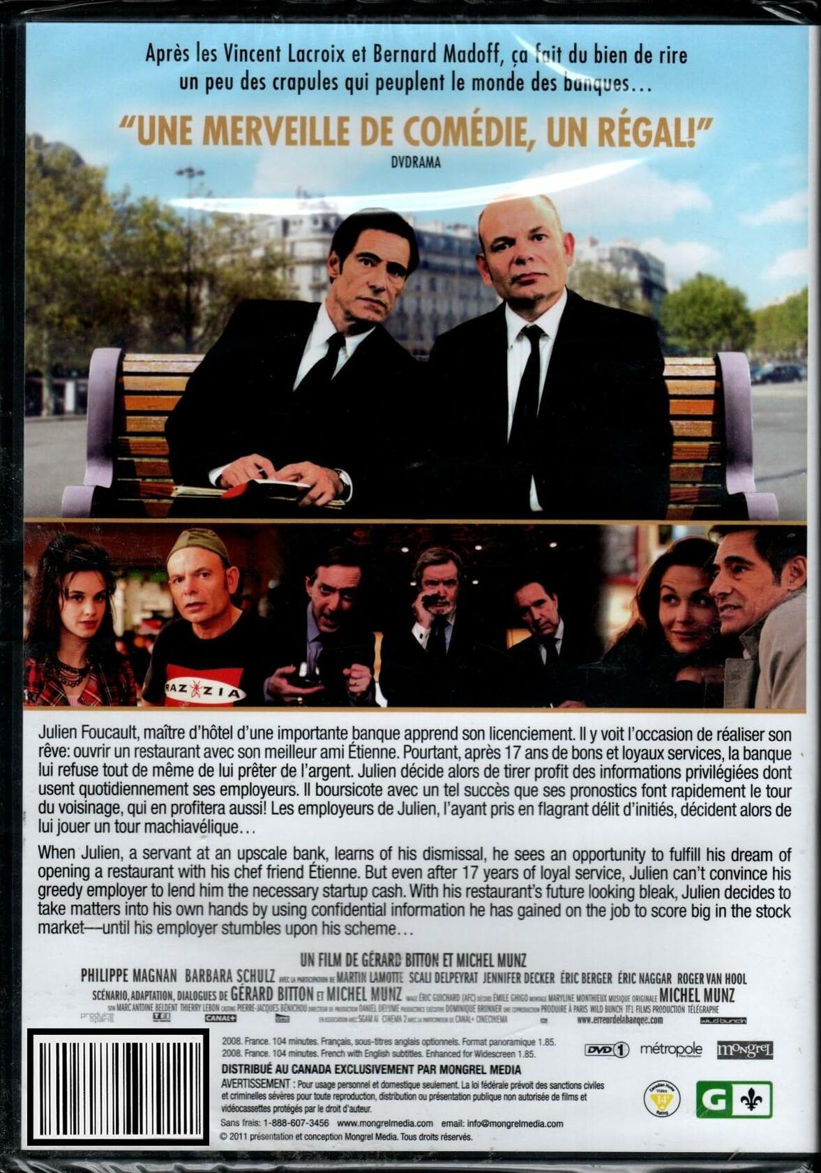 Erreur de la Banque en votre Faveur (Only French Version - With English Subtitles) 2009 (Widescreen) Régie au Québec (Cover Bilingue)