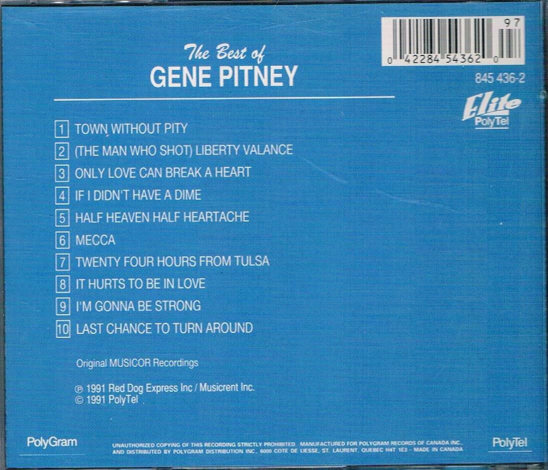 The Very Best of Gene Pitney [Audio CD] Gene Pitney - Very Good