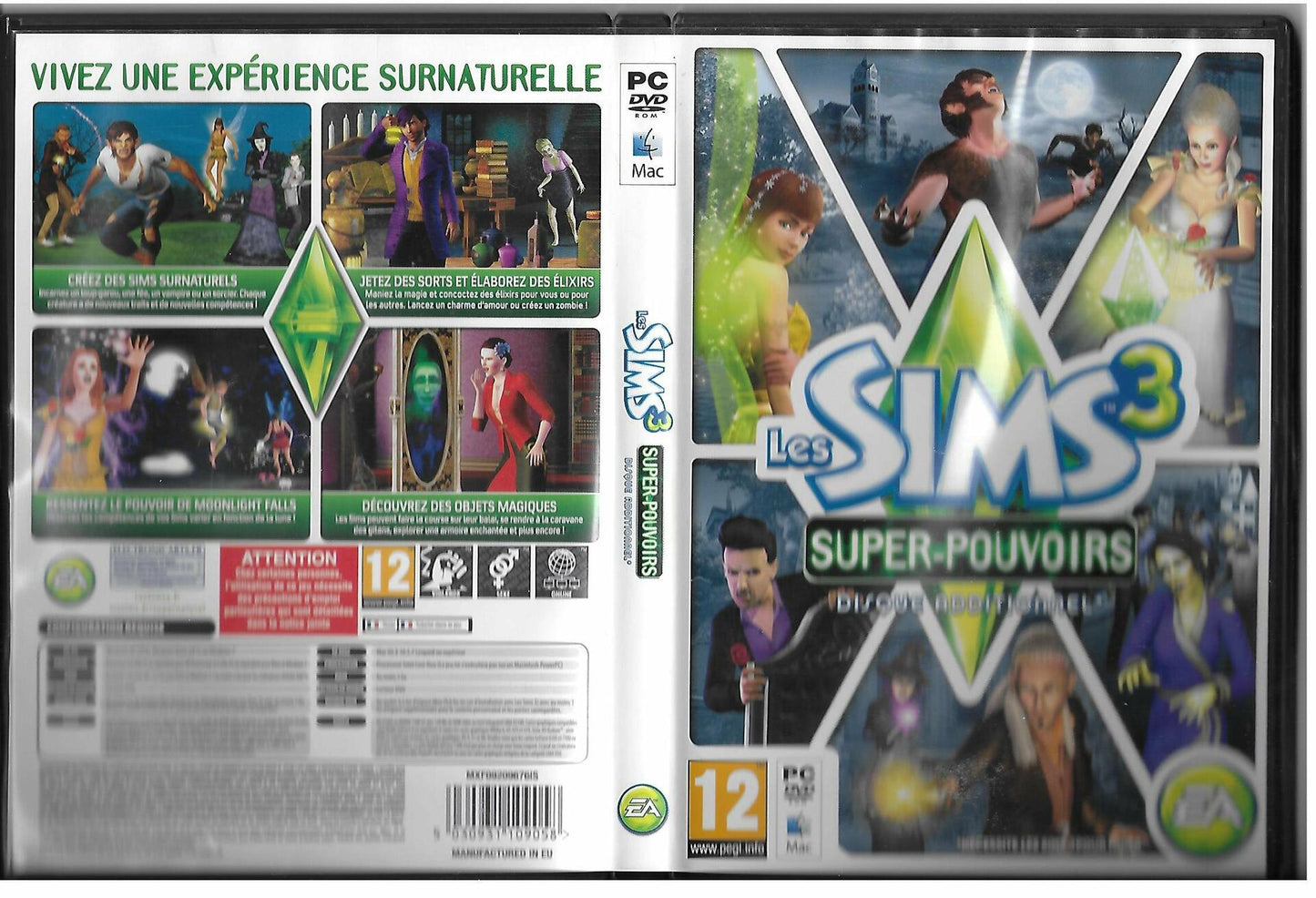 Sim 3 Supernatural-French [video game] - Very Good