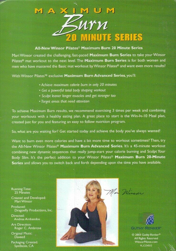 Winsor Pilates Maximum Burn 20 Minute Series: Super Sculpting [DVD] - Very Good