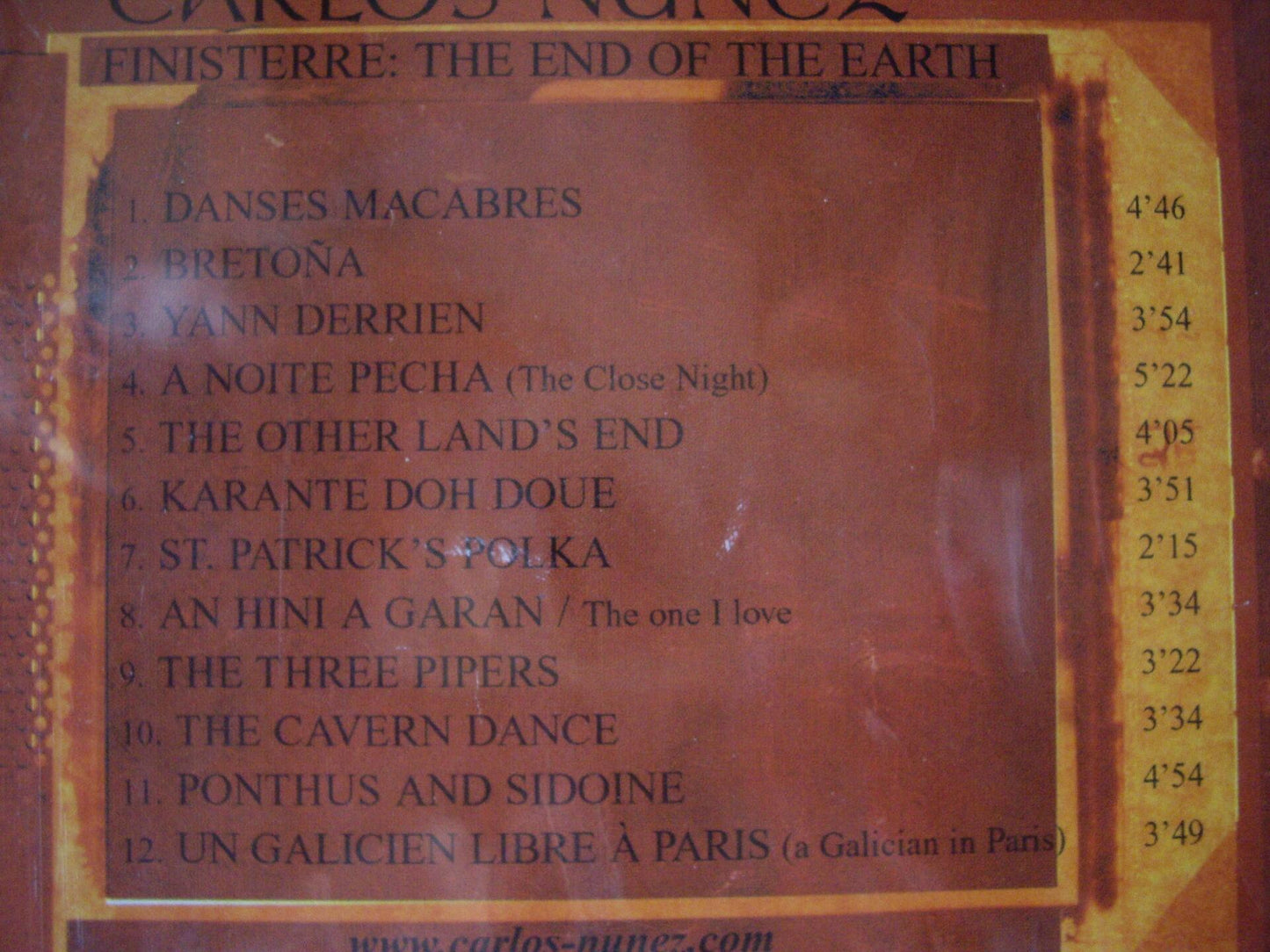 Finistere: the End of the Eart [Audio CD] Nunez, Carlos - Very Good