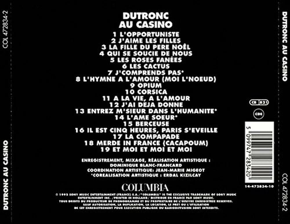 Dutronc Au Casino [Audio CD] Dutronc, Jacques - Very Good
