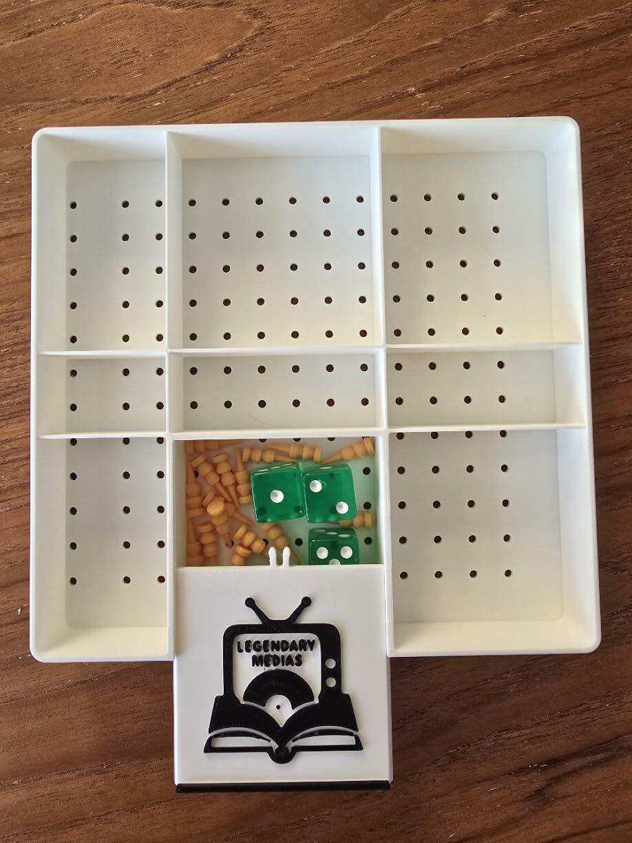 Legendary Medias 12x12 Dice Strategy Board Game for 2-6 Players with Storage, Dice and Pegs Included (2)